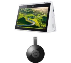 ACER Chromebook R 11 CB5-132T 2-in-1 Touchscreen & Chromecast Bundle - White